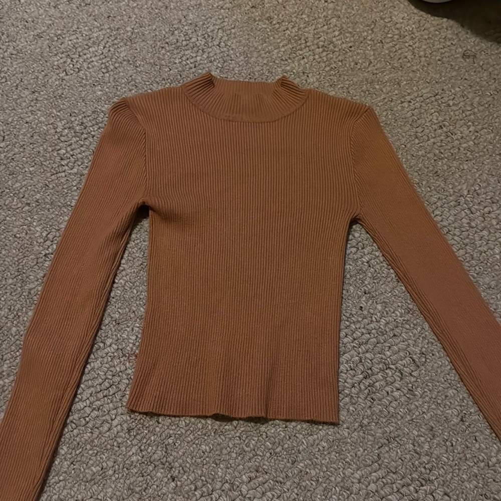 Long sleeve, cropped shirt